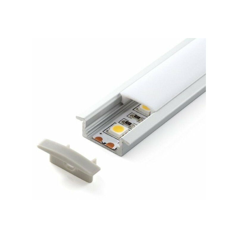

Perfil de Aluminio para Empotrar con alas 12V/24V 2 metros Opal | IluminaShop