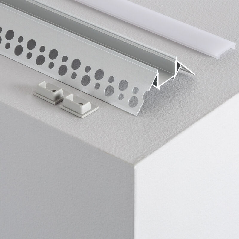 

Perfil de Aluminio Integración para Esquina Exterior Tira LED hasta 8 mm 5m - 5m
