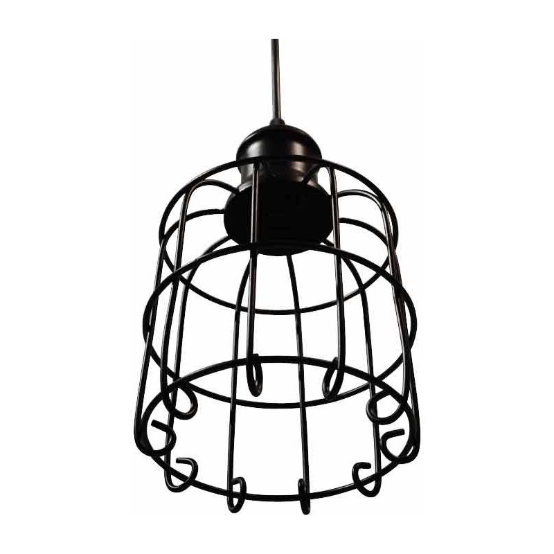 

Barcelona Led - Lámpara colgante vintage jaula 'TARABILLA' | Negro