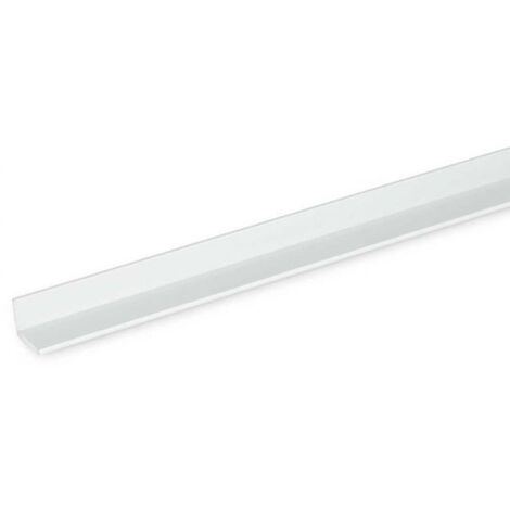 Perfil de ángulo de aluminio 2000/20x10mm plata