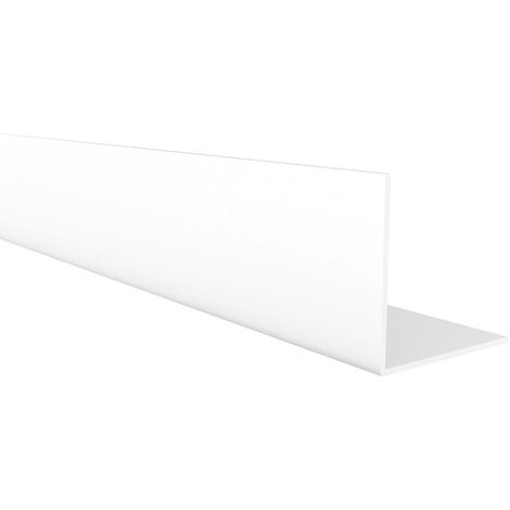 Perfil de Ángulo  Fabricado en PVC  Acabado en Blanco   Medidas 30301000 mm  Longitud del Perfil 1 Metro  Espesor 1 mm  1 Unidad