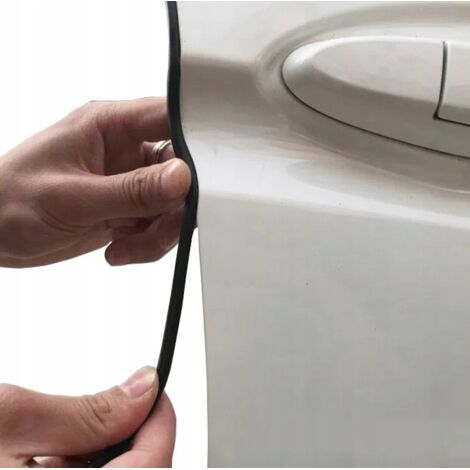 PERFIL DE BORDE DE PUERTA PARACHOQUES DE COCHE NEGRO 5m