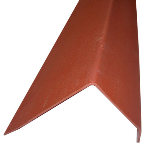 MCCOVER Perfil de borde de teja de PVC L 188 cm - Color - Terracota, Anchura - 38 cm, Longitud - 188 cm