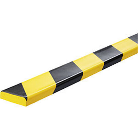 Perfil de protecciÓn de superficies durable s10 amarillo negro autoadhesivo 1m