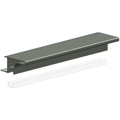 SC HERRAJES MIBRICOPLUS perfil gola-a aluminio 4m sp19 lacado negro, antracita, lacado blanco y plata mate acabado antracita