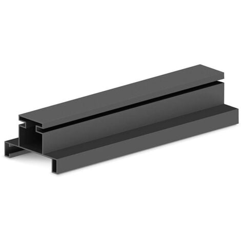 FPLUS perfil gola doble vertical acabado negro, blanco, plata mate 2,5m acabado negro