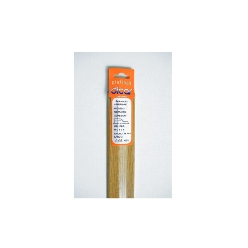 

Dicar - Pletina Perfilada 93X45Mm Distinto Nivel Adhesivo Inox Roble