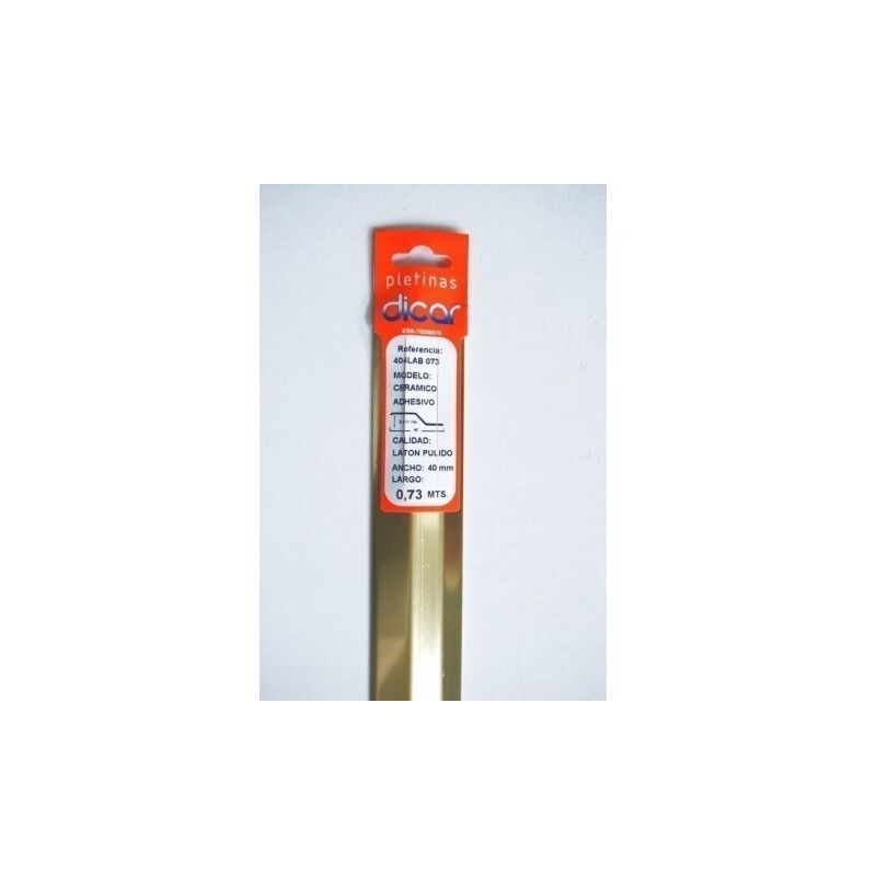 

Dicar - Pletina Perfilada 73X4Mm Distinto Nivel Adhesivo Inox Laton