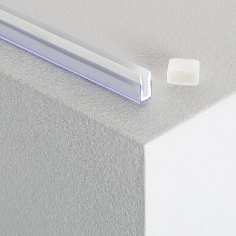 

Efectoled - Perfil Policarbonato para Tiras Neón LED 24V Transparente - Transparente