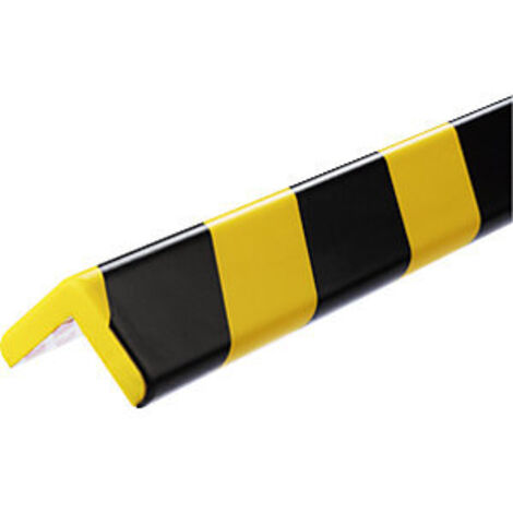 Perfil protector de esquinas durable c35 amarillo negro autoadhesivo 1m
