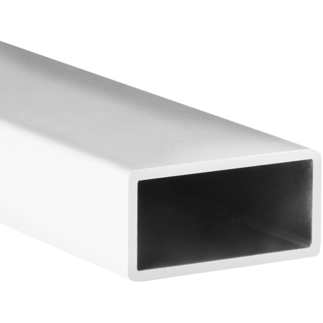 Perfil aluminio tubo rectangular 100cm. 40x20 blanco en Optimus Can  Torrandell. Mallorca.