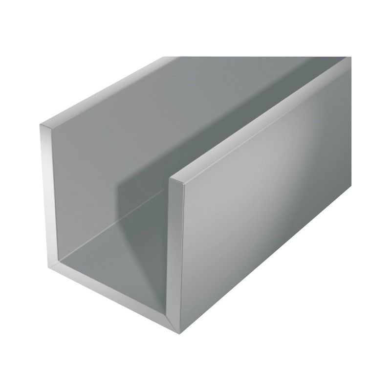 

Perhilo de aluminio forma U 1000/22x10mm plata