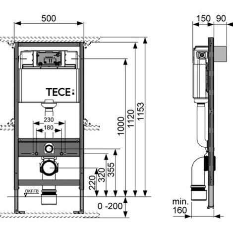 Perfil WC-Modul TECE (paquete de 10)