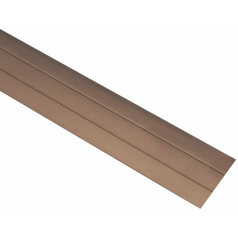 

vidaXL Perfiles de Suelo 5 Unidades Aluminio Marrón 100 cm Modelo 2 - Marrón