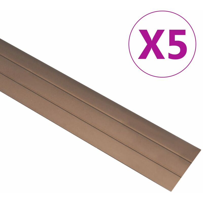

Youthup - Perfiles de suelo 5 unidades aluminio marrón 134 cm - Marrón