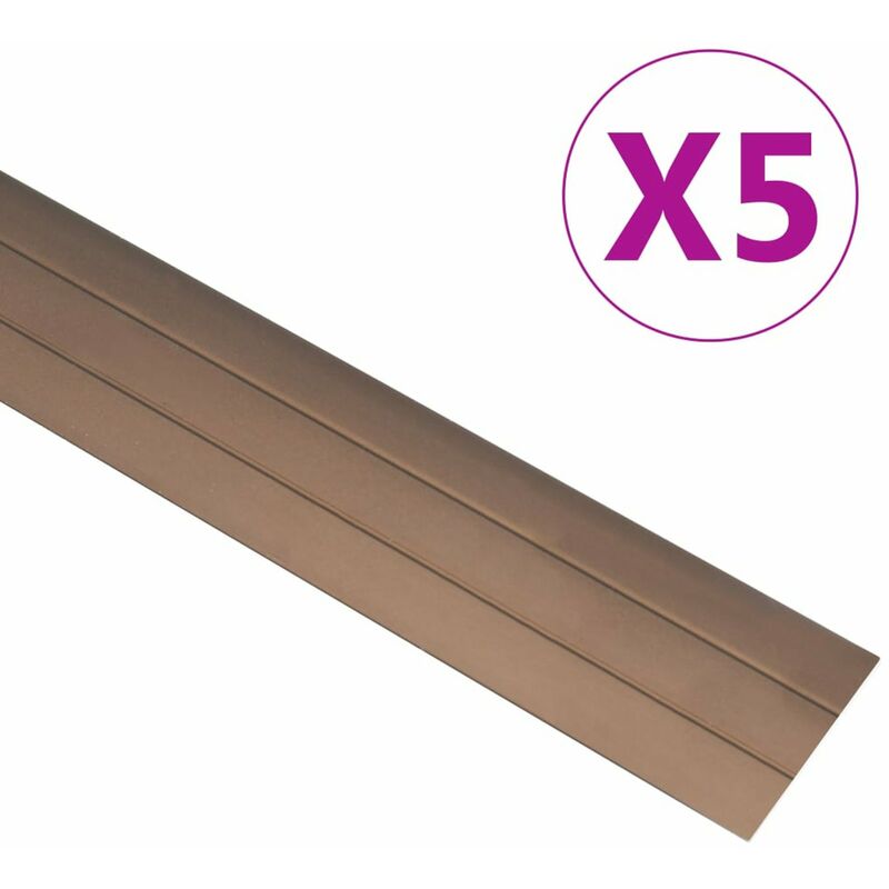 

Perfiles de suelo 5 unidades aluminio marron 134 cm