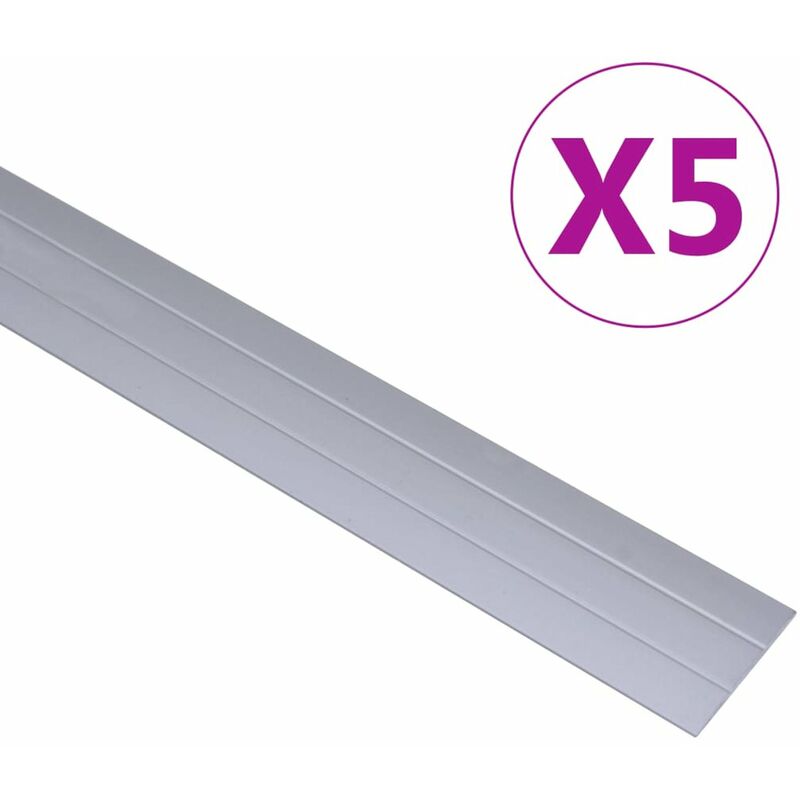 

Perfiles de suelo 5 unidades aluminio plateado 90 cm