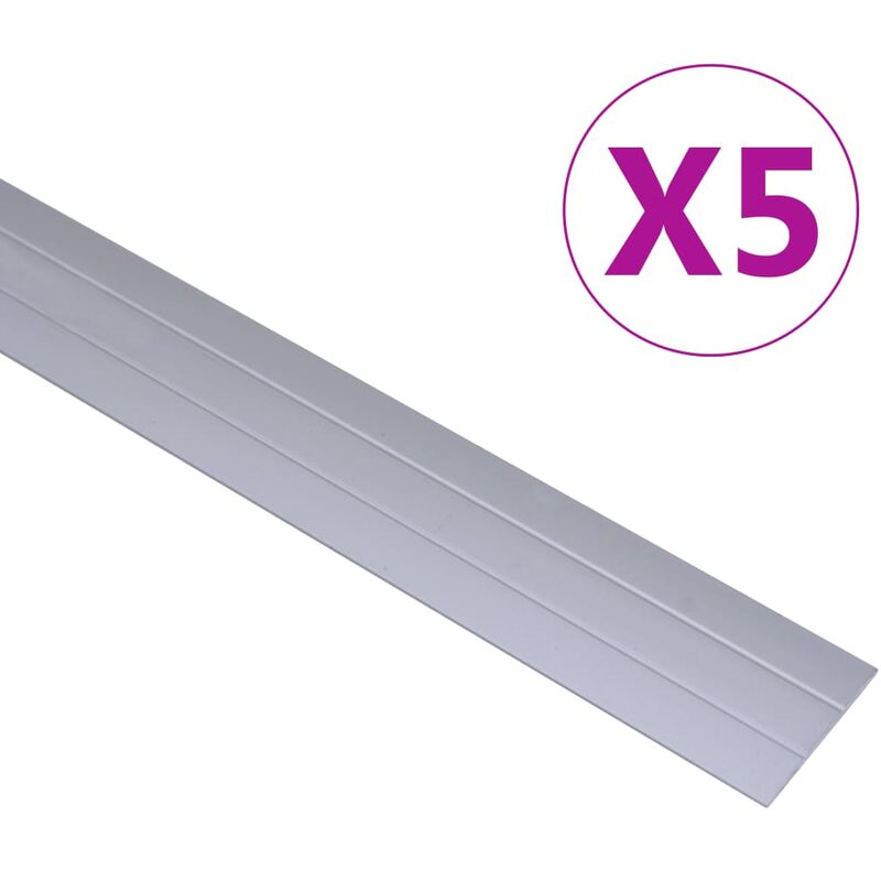 

Perfiles de Suelo 5 Unidades Aluminio Plateado 100 cm Modelo 2 - Plateado - Vidaxl