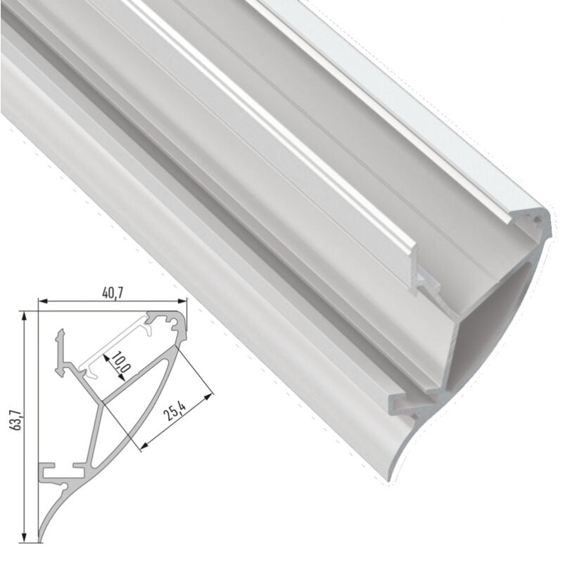 

Perfíl Aluminio CONVA 2,02M | Lacado Blanco (LL-10-0424-20)