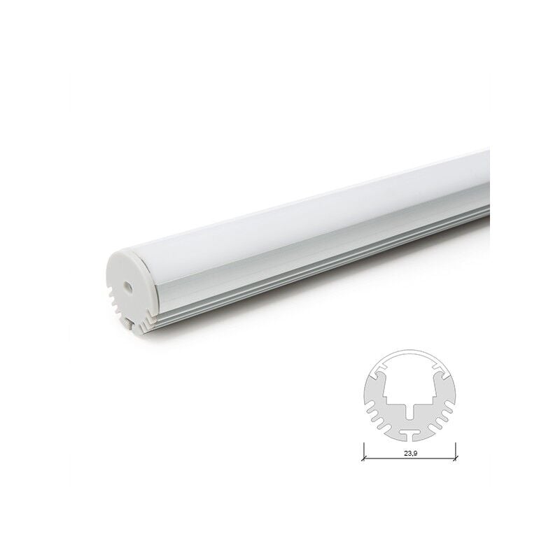 

Perfíl Aluminio para Tira LED Barra/Armario - Difusor Opal x 2M (SU-R001)