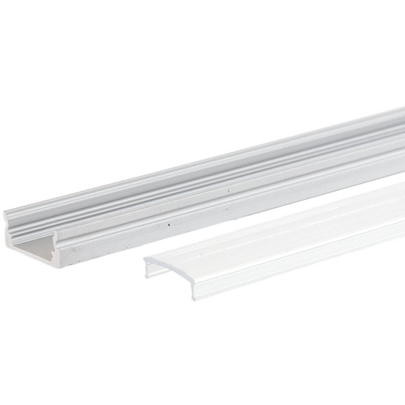 

Perfíl Aluminio para Tira LED Difusor Transparente LLE-A1707-T x 2M (LLE-A1707-T)