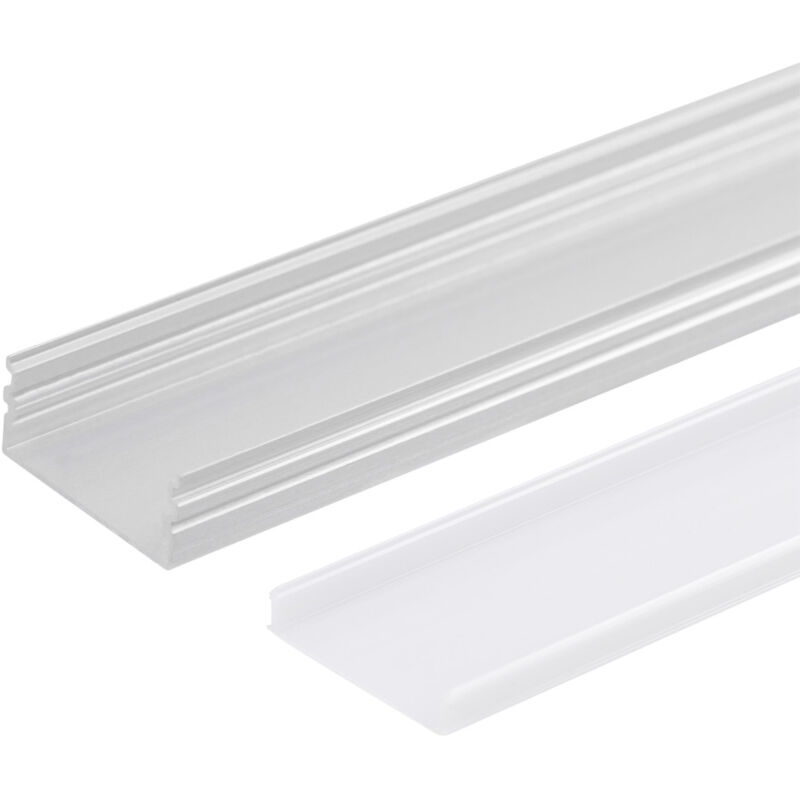

Perfíl Aluminio para Tira LED Doble - Difusor Opal x 2M (LLE-ALP014)