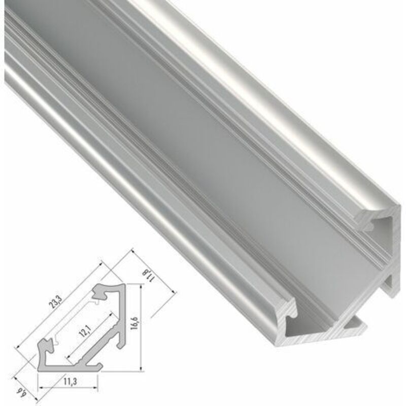 Perfíl Aluminio Tipo c 2,02M