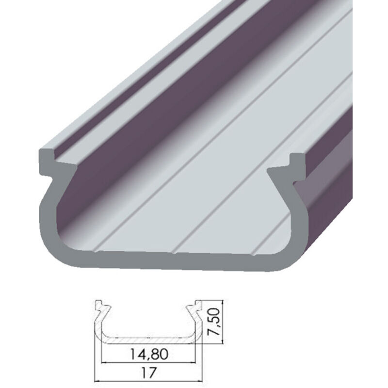 

Perfíl Aluminio Tipo ECO P01 1,00M | Anodizado Negro (LL-10-0620-10)