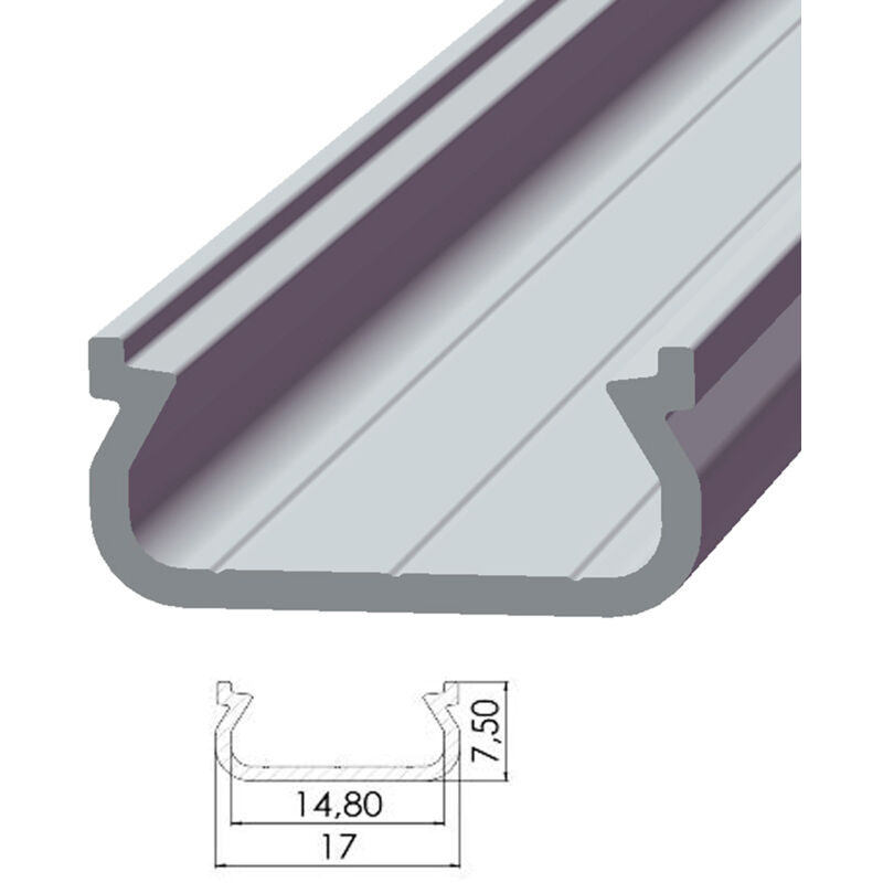 

Perfíl Aluminio Tipo ECO P01 2,02M | Lacado Blanco (LL-10-0620-20)