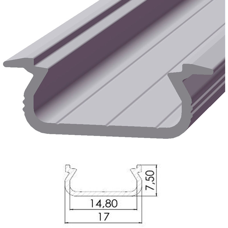 

Perfíl Aluminio Tipo ECO P02 2,02M | Anodizado Negro (LL-10-0630-20)