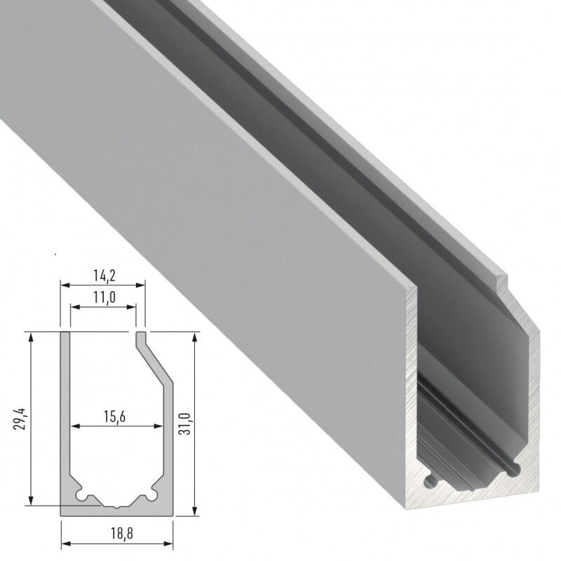 

Perfíl Aluminio Tipo I10 2,02M | Anodizado Plata (LL-10-0464-20)