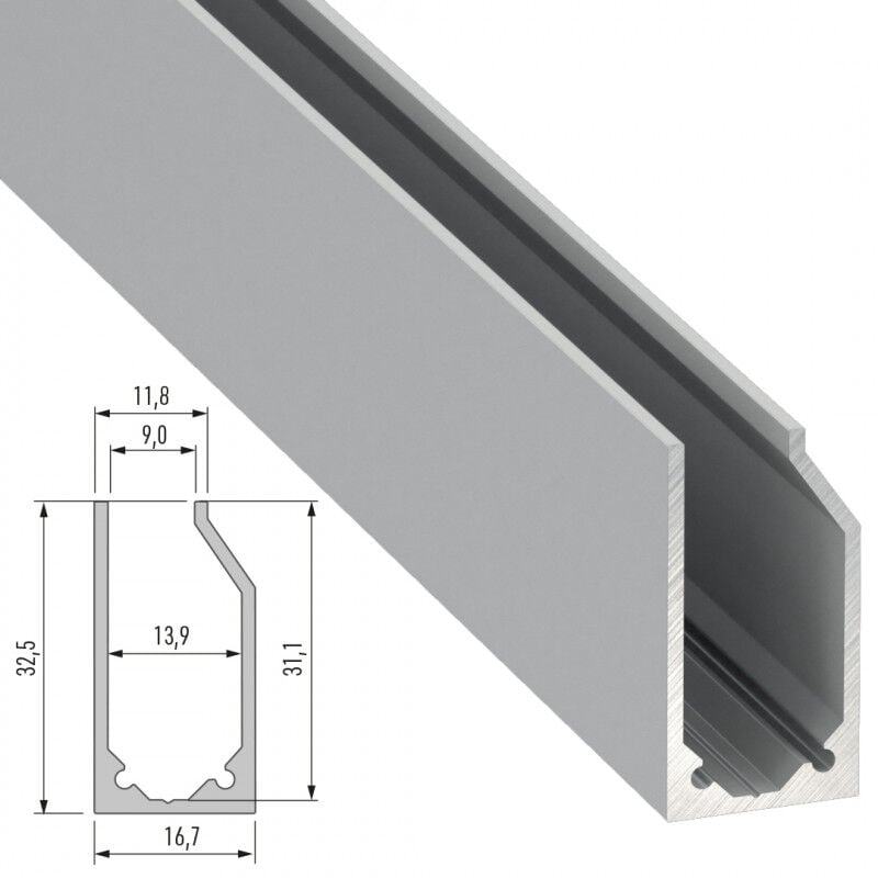 

Perfíl Aluminio Tipo I6 2,02M | Anodizado Plata (LL-10-0474-20)