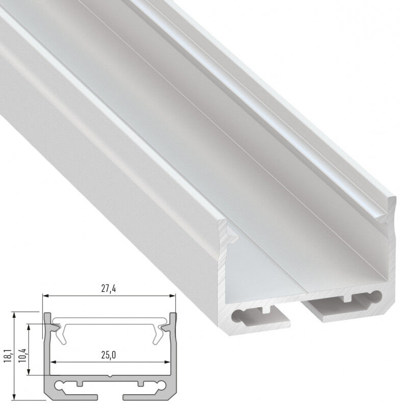 

Perfíl Aluminio Tipo SILEDA 2,02M | Lacado Blanco (LL-10-0334-20)