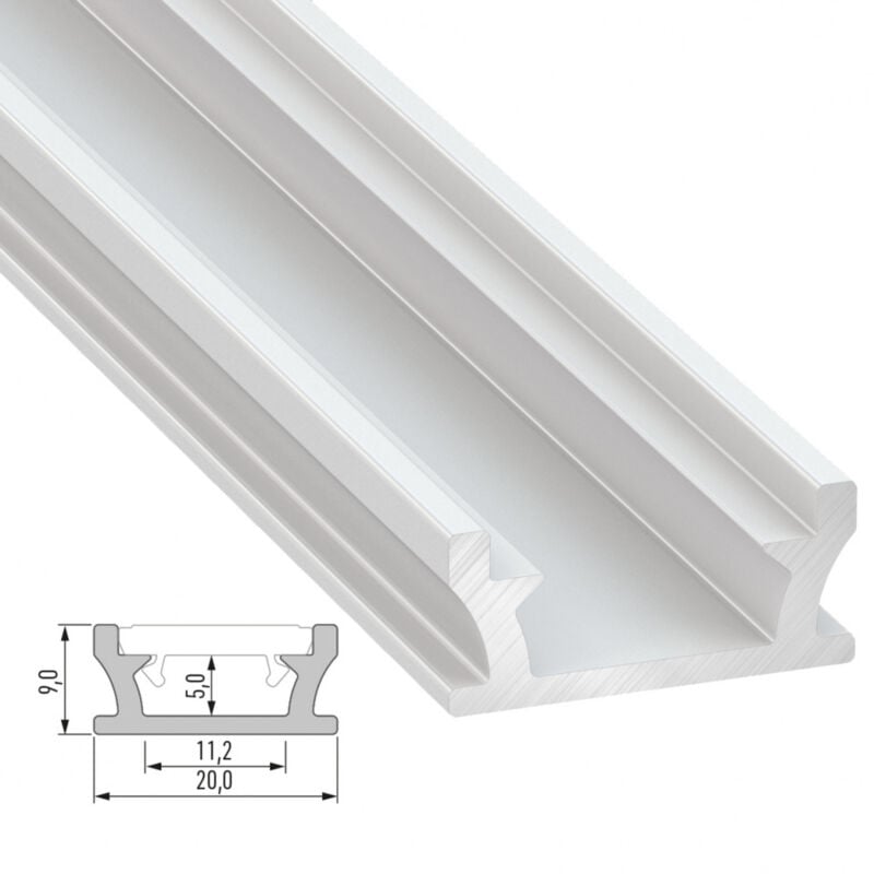 

Perfíl Aluminio Tipo TERRA 2,02M | Anodizado Plata (LL-10-0154-20)