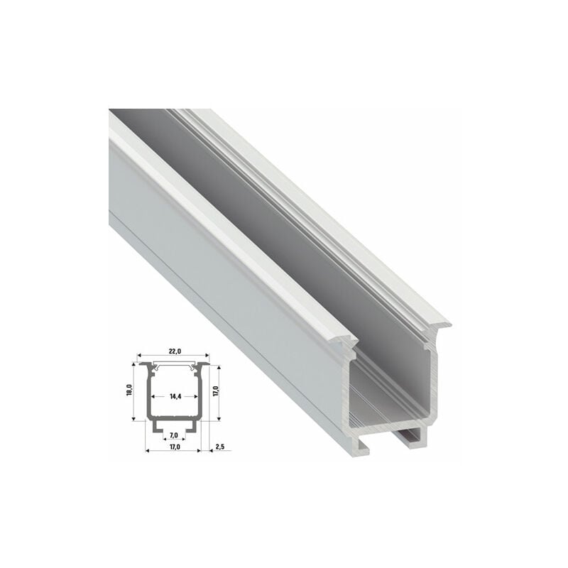 

Perfíl Aluminio Tipo W 2,02M | Anodizado Plata (LL-10-0700-20)