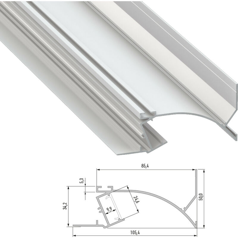 

Perfíl Aluminio TOPO 2,02M LL-10-0574-20 | Lacado Blanco (LL-10-0574-20)