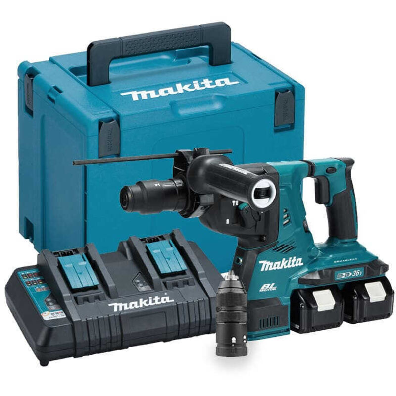 Perfo Burineur MAKITA DHR281PT2WJ – SDS-Plus 36V, 2x5.0Ah, Filtre HEPA - vue 2