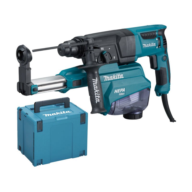 Perforateur-burineur SDS-Plus 800W + kit d'accessoires en coffret makpac Makita HR2652JX14