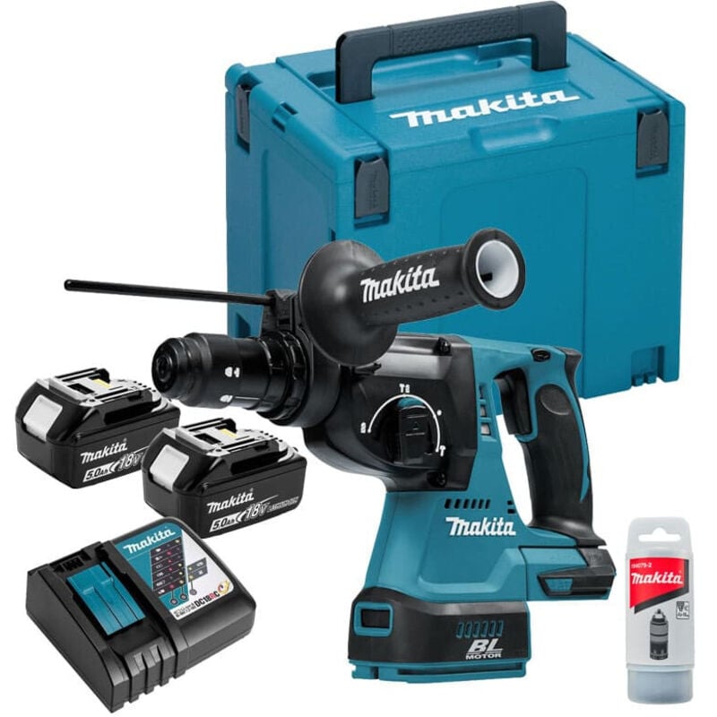 Makita - SDS-Plus-Marteau perforateur-burineur sans fil 18 v 5 Ah Li-Ion