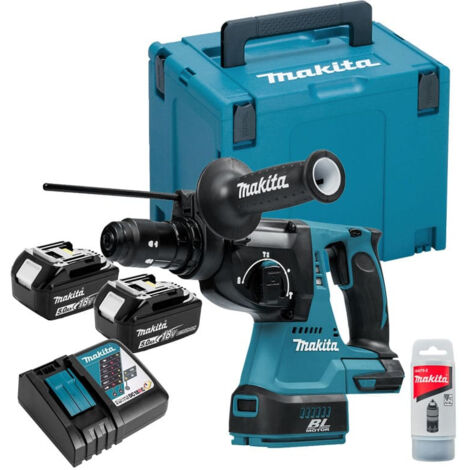 Makita Perforateur SDS + 18V Li-Ion (2x 5,0Ah) coffret Makpac - DHR243RTJ moteur sans charbon