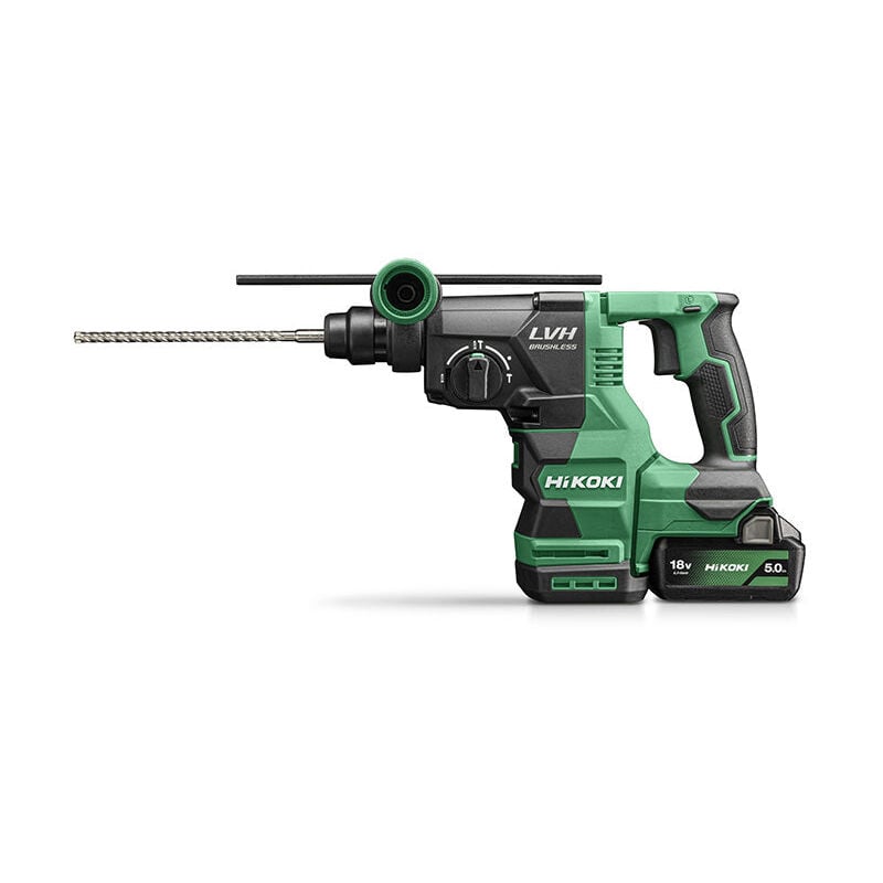 Perforateur sds+ Hikoki DH1826DAWPZ 26mm 18V 2 x 5Ah Brushless 3,2J 3 modes lvh Auto-stop rfc HitCase iii