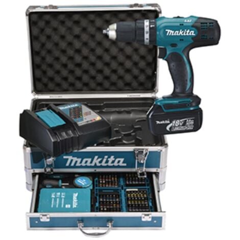 Makita DLX4158TJ kit herramientas 18V (DHP486 + DTD153 + DGA513 + DHR243 +  3 X baterías 5ah) » Pro Ferretería