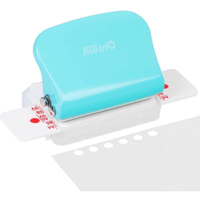 Perforateur 6 Trous, Perforatrice de Papier, Perforateur à Feuilles Mobiles, Trous A4/30, Trous A5/20, Trous B5/26, Perforateur Manuel en Métal pour