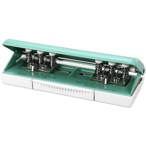 Perforateur 6 trous réglable pour formats A4 A5 B5 A6 A7 - Vert