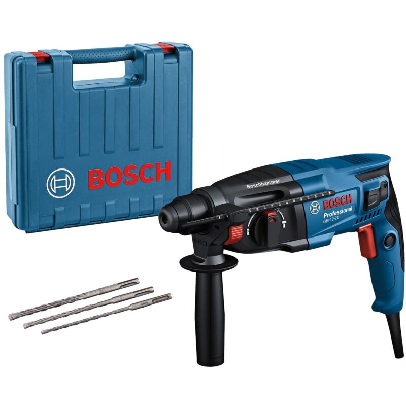 Bosch - Marteau perforateur gbh 2-21 avec 3 forets dans un coffret d'artisanat