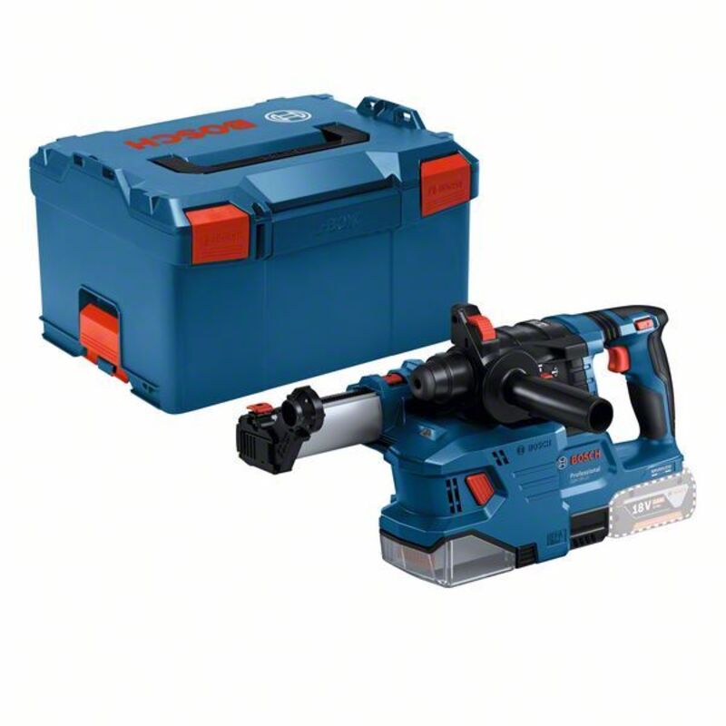 Bosch Marteau perforateur sans fil gbh 18V 22 sds plus + aspiration gde 18V 12 en boxx Solo