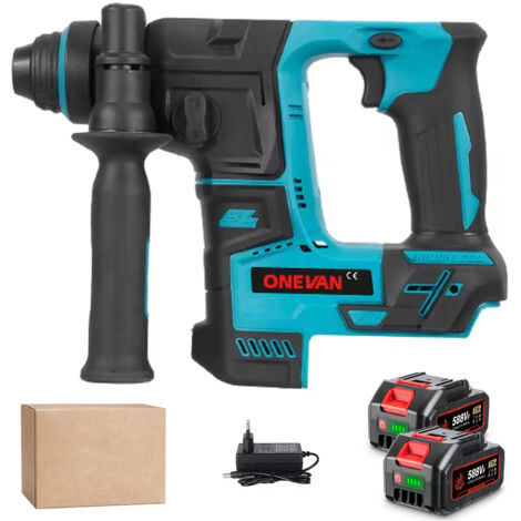 Perforateur burineur 27mm sans balais Makita 18V, avec 2 batteries + boîte carton