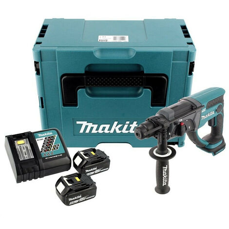 Perforateur burineur MAKITA DHR202RTJ SDS-Plus 2J 18V LXT (2x5,0 Ah) en MAKPAC