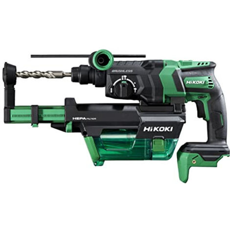 Perforateur-burineur sans fil HiKOKI DH18DPC (5,0 Ah) + système d'aspiration des poussières