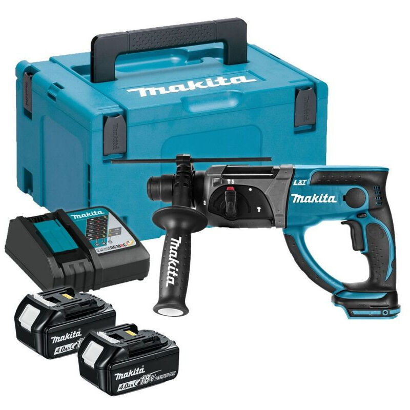 Makita - dhr 202 rmj Perforateur-burineur sans fil SDS-Plus, 18 v Li-Ion, 2 j + 2x Batteries 4 Ah + Chargeur + Makpac